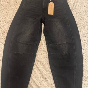 Black Women's Barrel Jeans